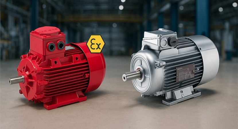 بررسی دوام مکانیکی و تحمل بار الکتروموتور ضد انفجار زیمنس در مقایسه با الکتروموتور ضد انفجار گاماک