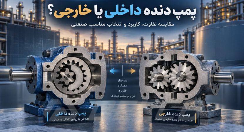 پمپ دنده داخلی یا خارجی؟ مقایسه تفاوت، کاربرد و انتخاب مناسب صنعتی