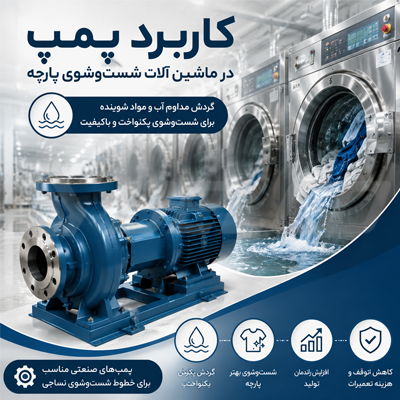 کاربرد پمپ در ماشین آلات شست وشوی پارچه
