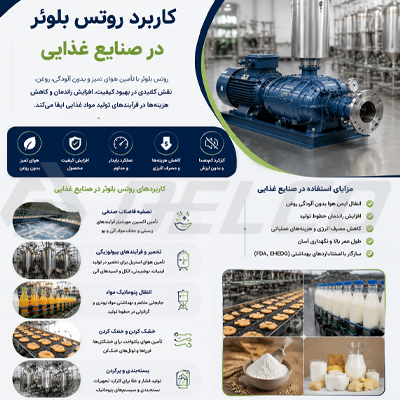 کاربرد روتس بلوئر در صنایع غذایی