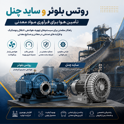 روتس بلوئر و ساید چنل؛ تأمین هوا برای فرآوری مواد معدنی