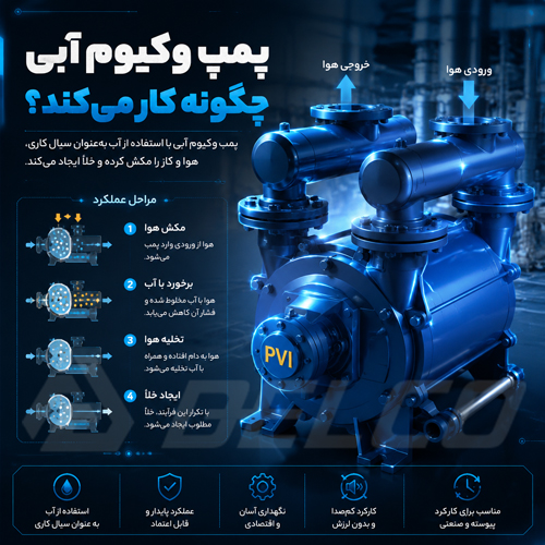 پمپ وکیوم آبی چگونه کار می‌ کند؟