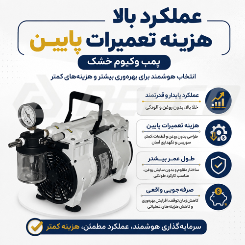 مصرف انرژی در پمپ وکیوم آبی و پمپ وکیوم خشک