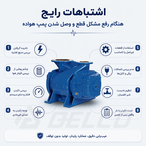 اشتباهات رایج هنگام رفع مشکل قطع و وصل شدن پمپ هواده