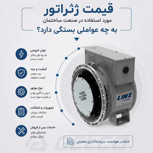 قیمت ژنراتور مورد استفاده در صنعت ساختمان به چه عواملی بستگی دارد؟