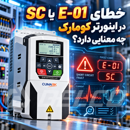 خطای E-01 یا SC در اینورتر کومارک چه معنایی دارد؟