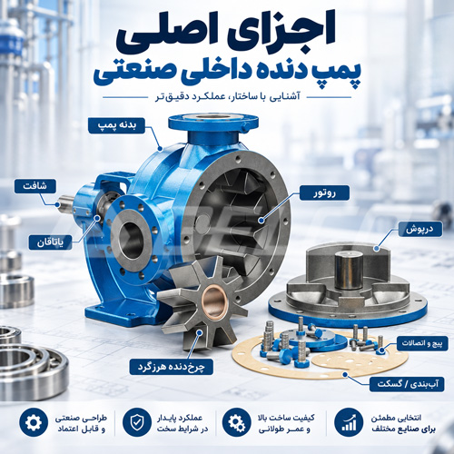 اجزای اصلی پمپ دنده داخلی صنعتی