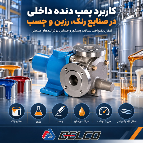 کاربرد پمپ دنده داخلی در صنایع رنگ، رزین و چسب