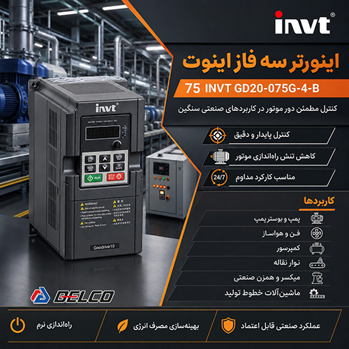 بهینه‌سازی مصرف انرژی در اینورتر  GD20-075G-4-B