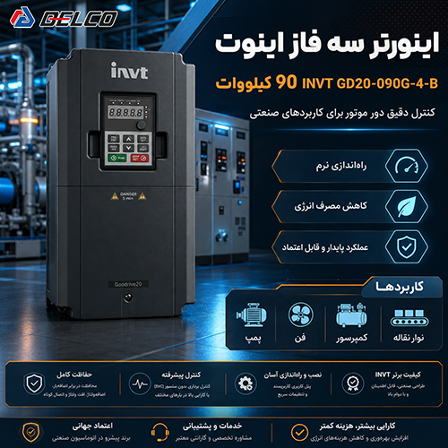 قابلیت اطمینان اینورتر سه فاز اینوت 90 کیلووات GD20-090G-4-B در محیط صنعتی