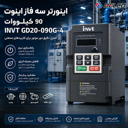 تحلیل بهره وری انرژی اینورتر سه فاز اینوت 90 کیلووات INVT GD20-090G-4