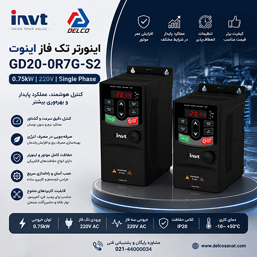 مشخصات ساختاری درایو GD20-0R7G-S2