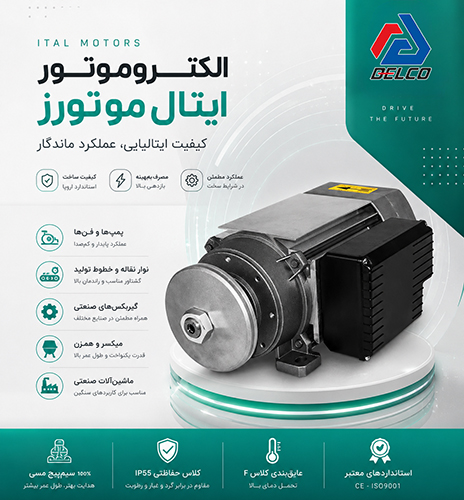 مشخصات فنی الکتروموتور ایتال موتورز تکفاز و سه فاز MR65