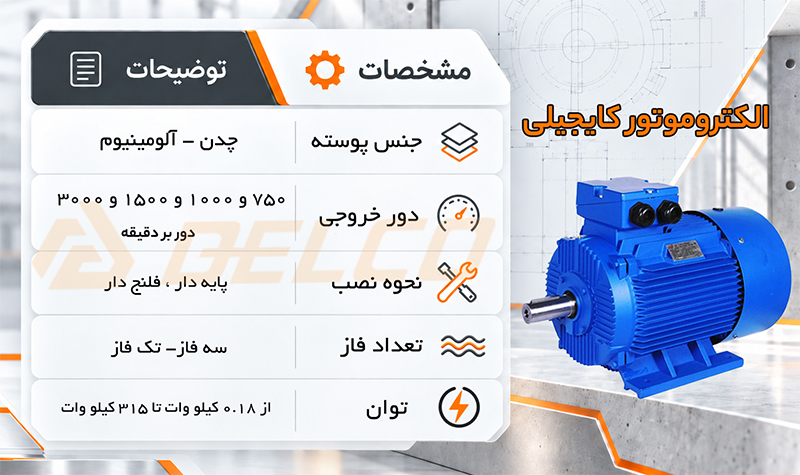 الکتروموتور کایجیلی دلکو صنعت