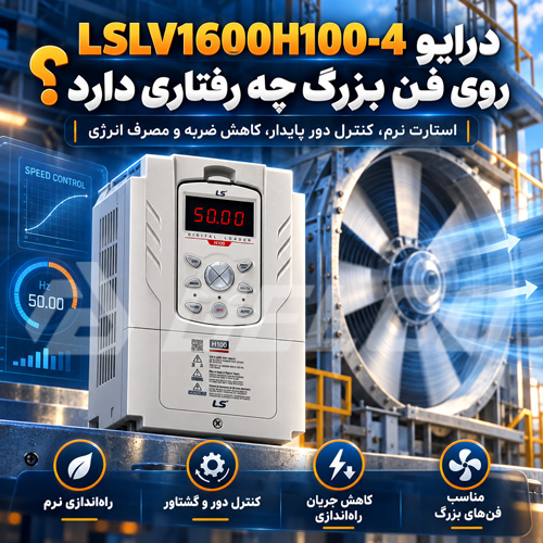 درایوLSLV1600H100-4  روی فن بزرگ چه رفتاری دارد؟