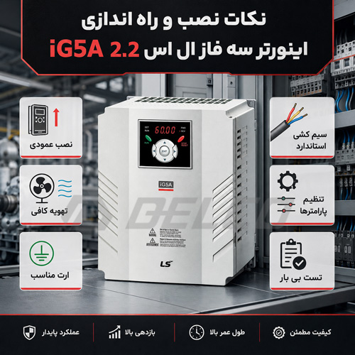 نکات نصب و راه اندازی اینورتر سه فاز ال اس 2.2 iG5A