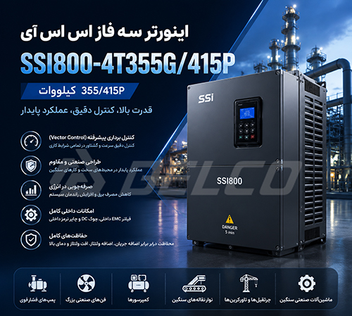 عملکرد و تکنولوژی کنترل اینورتر SSI800-4T355G/415P