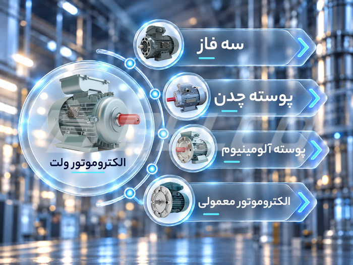 انواع الکتروموتور ولت