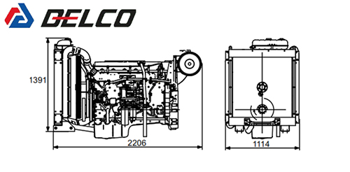 ابعاد موتور TAD1343GE ولوو پنتا