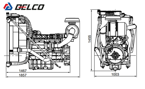 ابعاد موتور TAD732GE ولوو پنتا