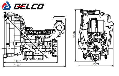 ابعاد موتور ولوو TAD733GE