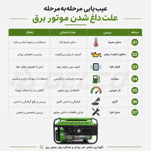 چگونه علت داغ شدن موتور برق را مرحله به مرحله عیب یابی کنیم؟