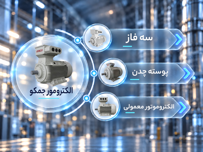 انواع الکتروموتور جمکو