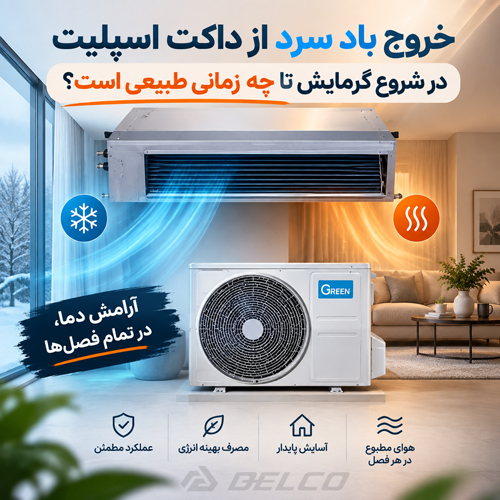 خروج باد سرد از داکت اسپلیت در شروع گرمایش تا چه زمانی طبیعی است؟