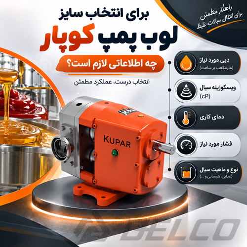 برای انتخاب سایز لوب پمپ کوپار چه اطلاعاتی لازم است؟