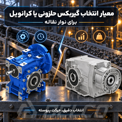 معیار انتخاب گیربکس حلزونی یا کرانویل برای نوار نقاله