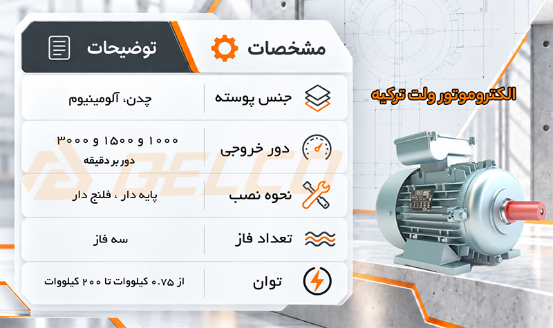 الکتروموتور ولت ترکیه