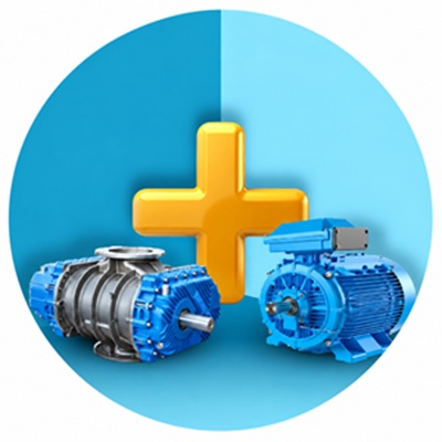 پکیج صنعتی روتس بلوئر و الکتروموتور
